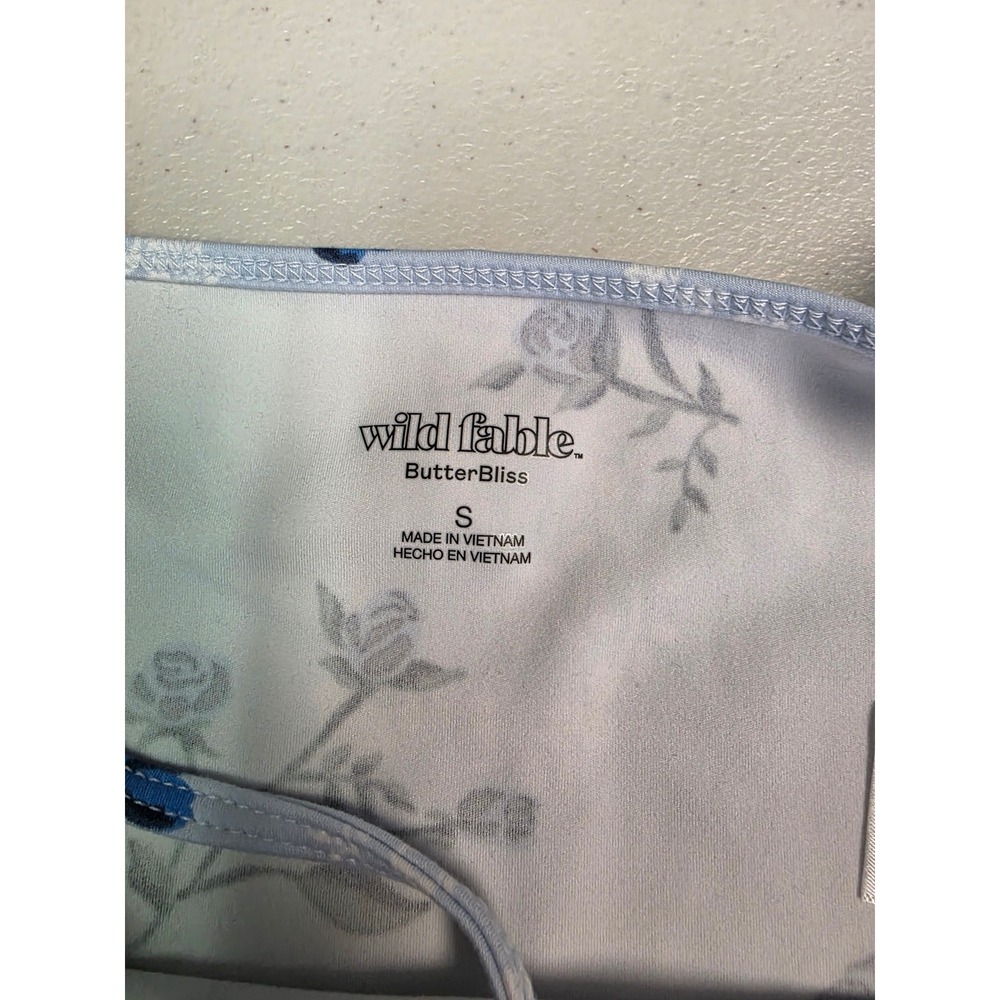 Wild Fable ButterBliss Floral Romper Light‎ Blue Lace Trim Small - Picture 4 of 8